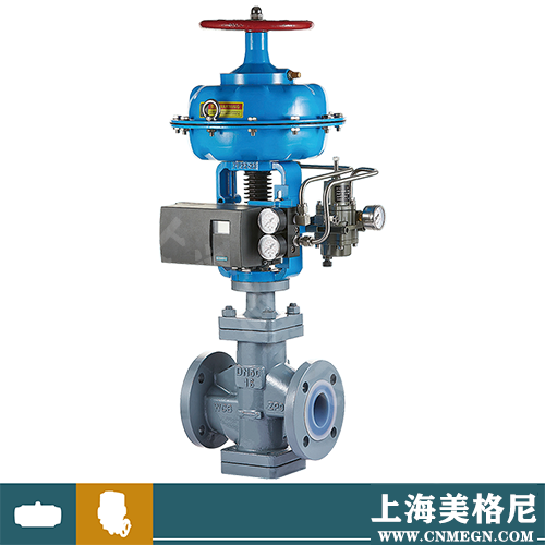 气动衬氟调节阀带手动执行机构